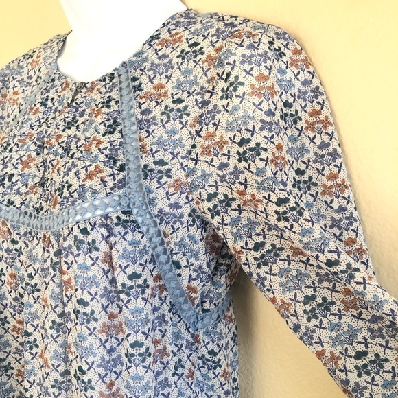 Anthropologie Holding Horses Betony Swing Crochet Prairie Floral Dress Sz 0/UK 4 - Picture 8 of 15